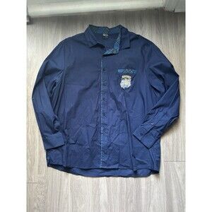 Universal Studios Harry Potter Shirt Ravenclaw Crest Button Down Dress XXXL